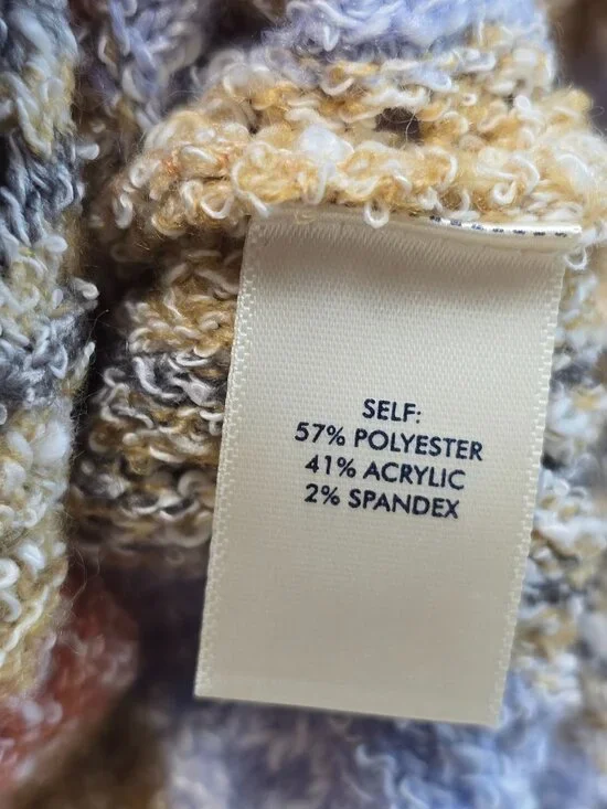 BKE Womens Multicolor Striped Knit Hoodie Sweater Small - Picture 3 of 4